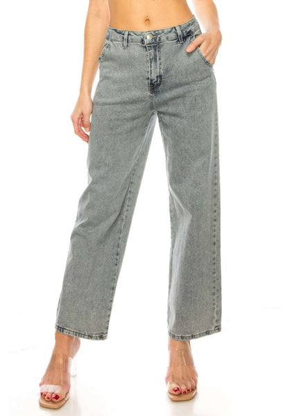 High rise Chino Style Denim Pants