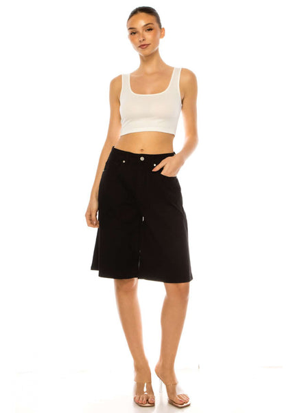 RELAXED FIT DENIM BERMUDA JEAN JORTS