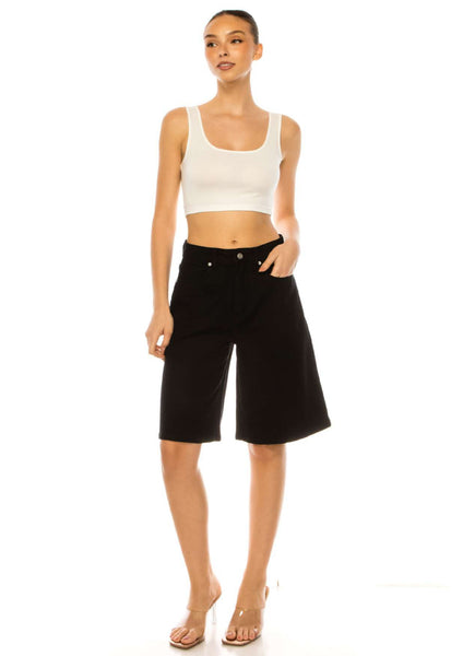 RELAXED FIT DENIM BERMUDA JEAN JORTS