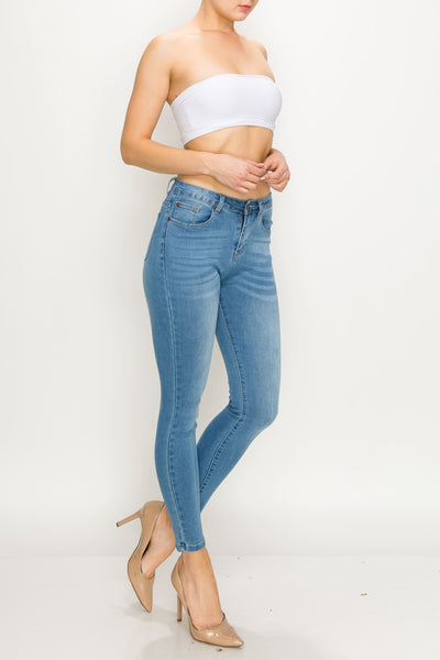 Light Wash Basic Skinny Jeans