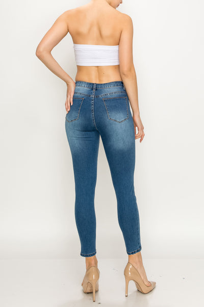 Medium Wash Basic Skinny Jeans