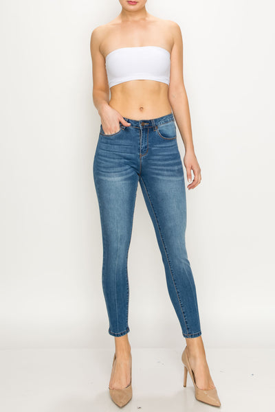 Medium Wash Basic Skinny Jeans