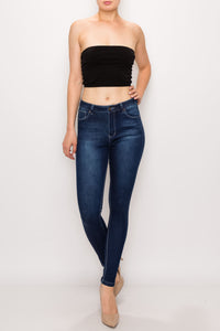 Dark Wash Rayon Skinny Jeans