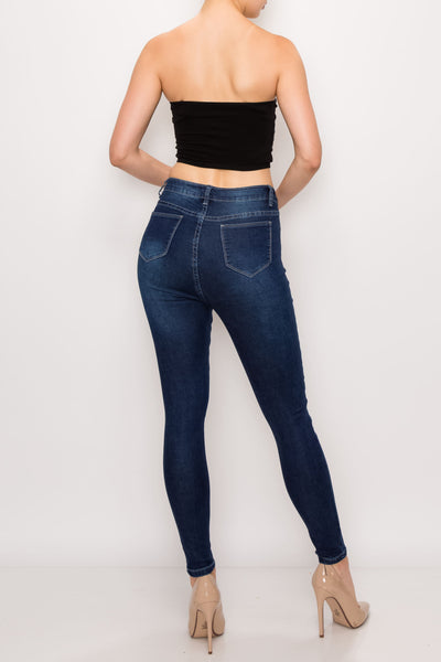 Dark Wash Rayon Skinny Jeans