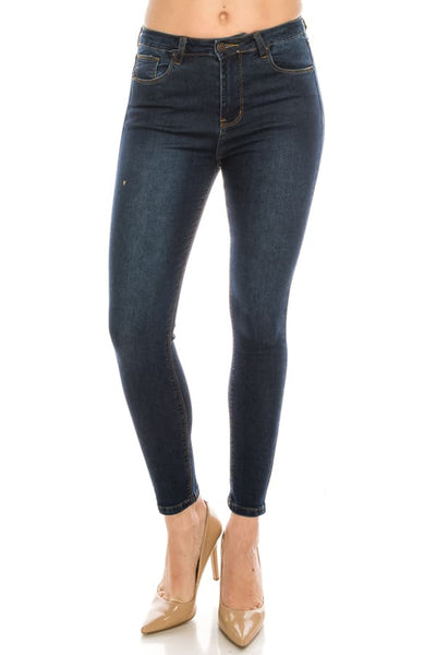 Dark Wash Rayon Skinny Jeans
