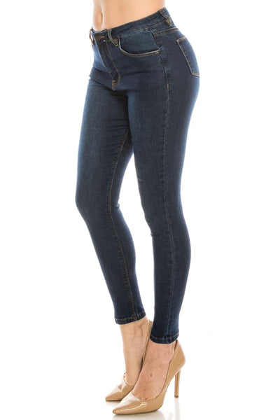 Dark Wash Rayon Skinny Jeans