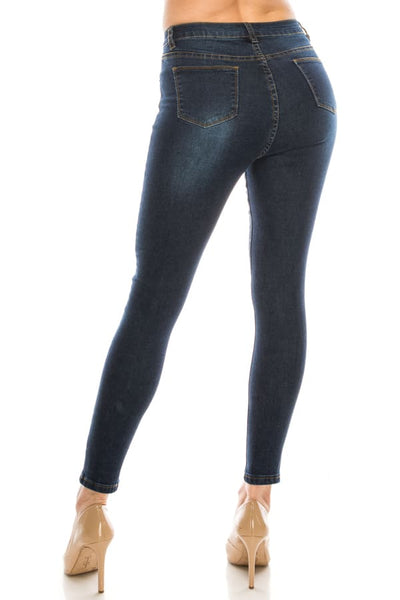 Dark Wash Rayon Skinny Jeans