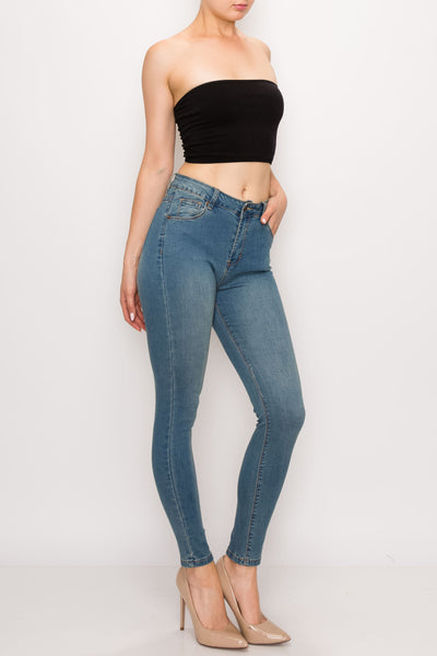 Vintage Wash Rayon Skinny Jeans