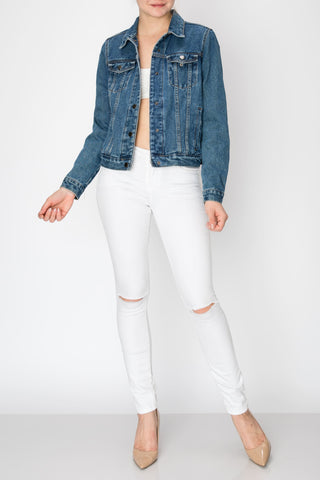 Medium Wash Classic Denim Jacket