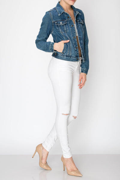 Medium Wash Classic Denim Jacket