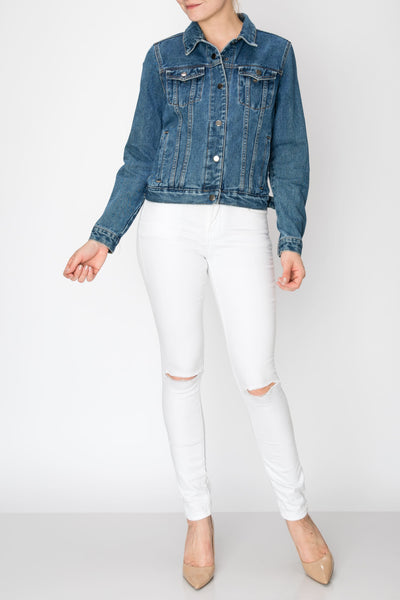 Medium Wash Classic Denim Jacket