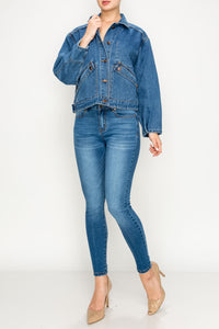 Medium Wash Oversized Jacket