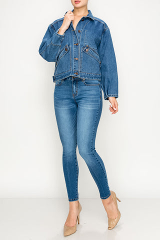 Medium Wash Oversized Jacket