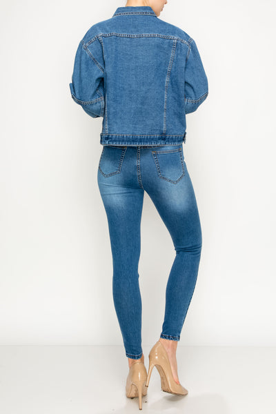 Medium Wash Oversized Jacket