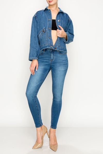 Medium Wash Oversized Jacket