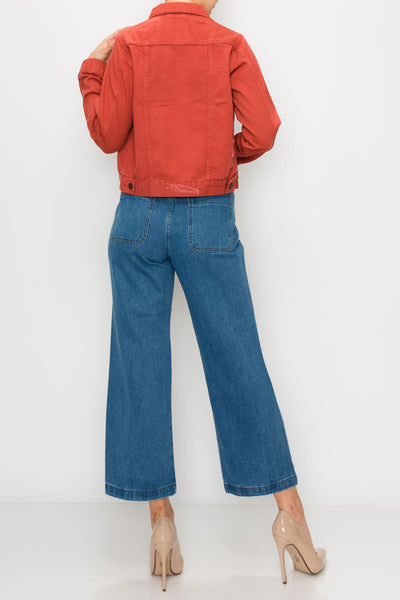 Brick Ripped Boxy Crop Jacket