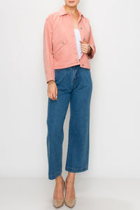 Dust Pink Oversized Utility Jacket