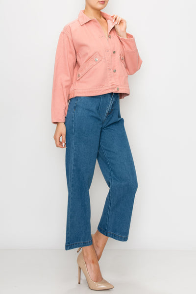 Dust Pink Oversized Utility Jacket