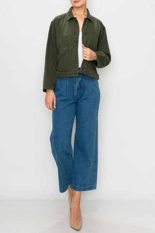 Olive Oversized Utility Jacket