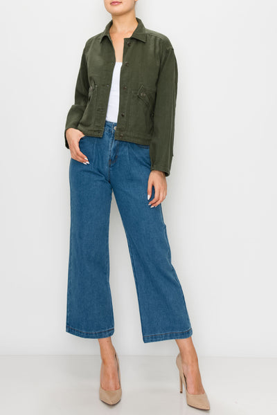 Olive Oversized Utility Jacket