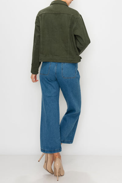 Olive Oversized Utility Jacket