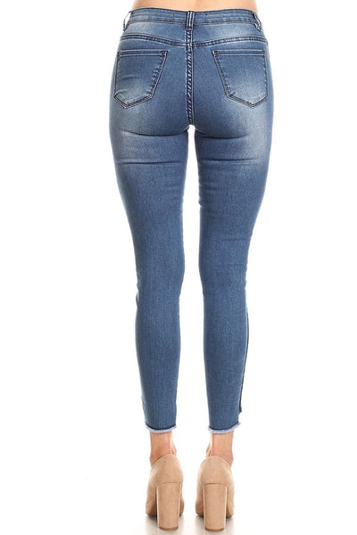 Medium Wash Side Stripe Jeans
