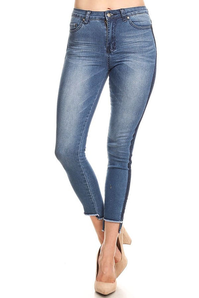 Medium Wash Side Stripe Jeans