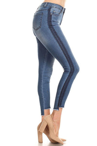 Medium Wash Side Stripe Jeans