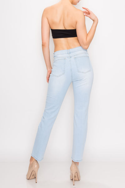 Bleached Ripped Boyfriend Jeans