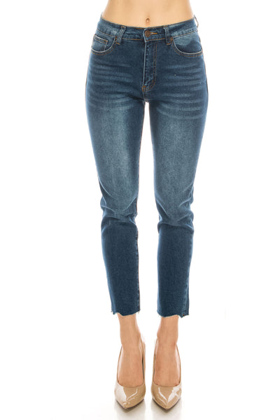 Medium Wash Tapered Leg Mom Jeans