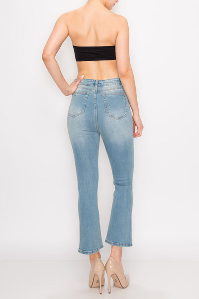 Vintage Button Fly Flare Jeans