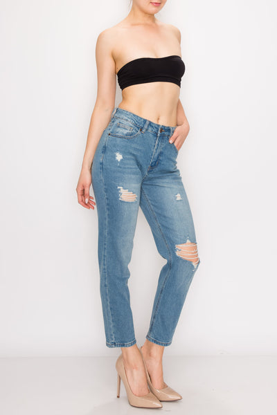 Vintage Rip Straight Leg Boyfriend Jeans