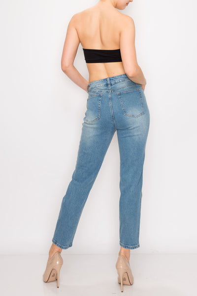 Vintage Rip Straight Leg Boyfriend Jeans